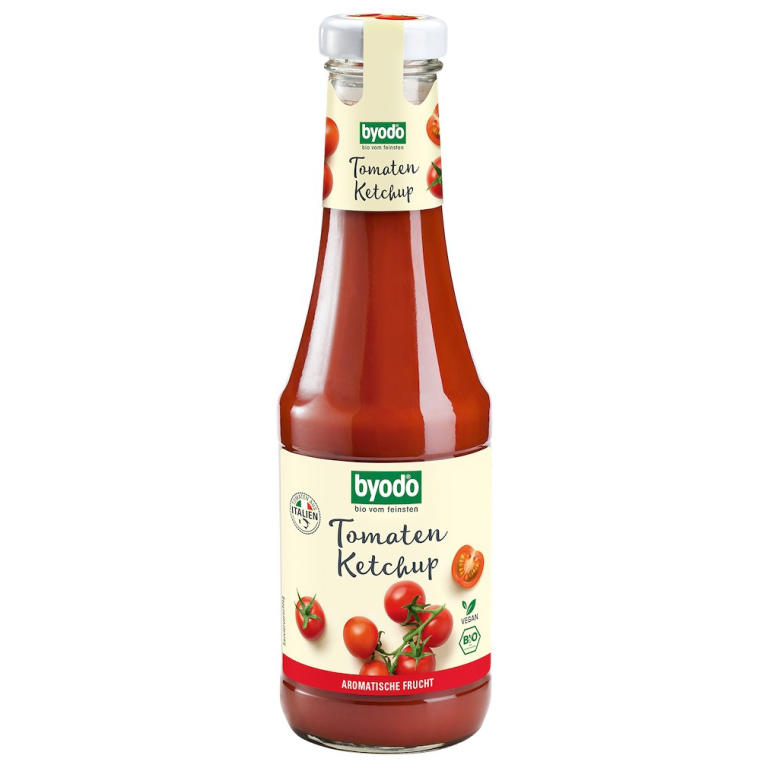 KETCHUP ŁAGODNY BEZGLUTENOWY BIO 500 ml - BYODO