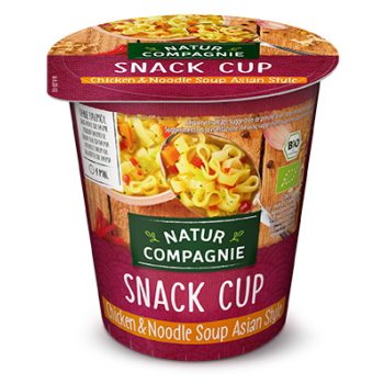 ZUPA W KUBKU Z MAKARONEM I KURCZAKIEM W STYLU AZJATYCKIM BIO 55 g - NATUR COMPAGNIE