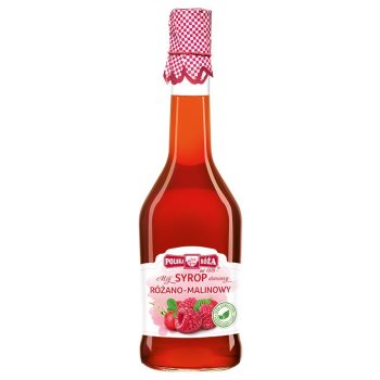 SYROP RÓŻANO -  MALINOWY 500 ml - POLSKA RÓŻA
