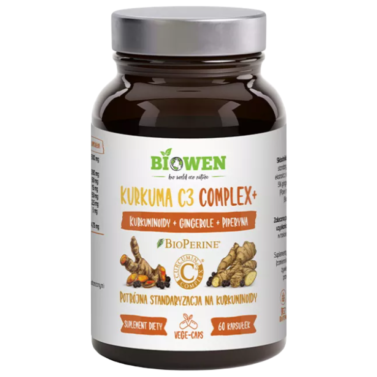 KURKUMA C3 COMPLEX+ BEZGLUTENOWA 60 KAPSUŁEK - BIOWEN