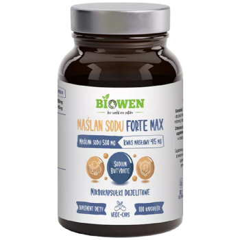MAŚLAN SODU FORTE MAX (580 mg) BEZGLUTENOWY 100 KAPSUŁEK - BIOWEN