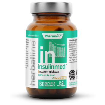 KAPSUŁKI NA POZIOM GLUKOZY (INSULINMED) BEZGLUTENOWE 60 szt. - PHARMOVIT (HERBALLINE)