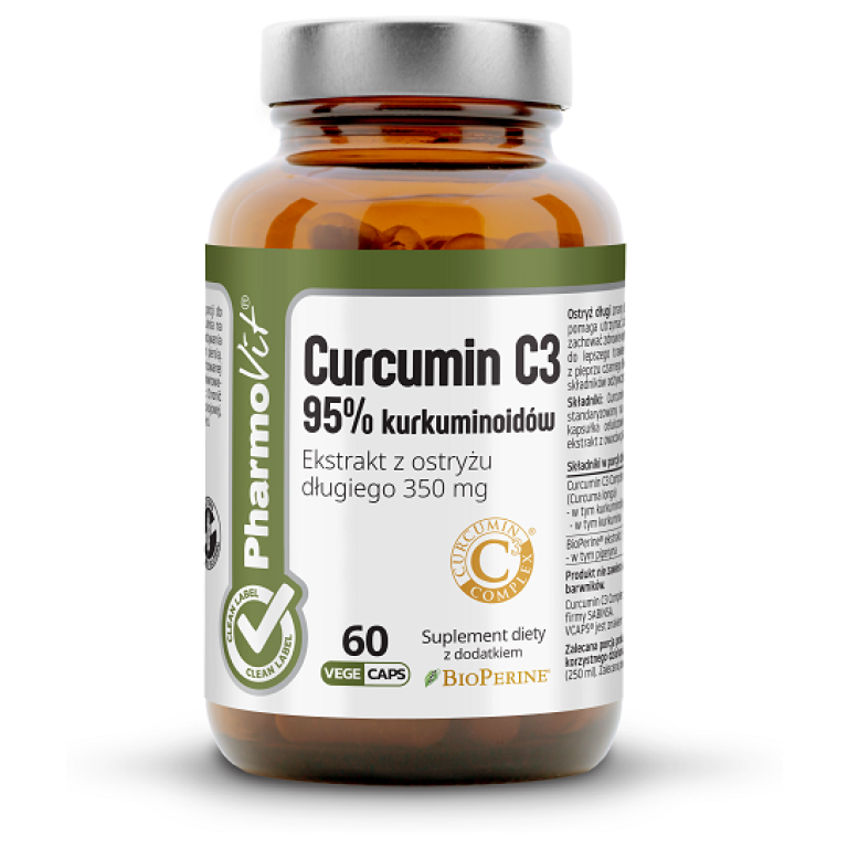 KURKUMINA (350 mg) BEZGLUTENOWA 60 KAPSUŁEK - PHARMOVIT (CLEAN LABEL)