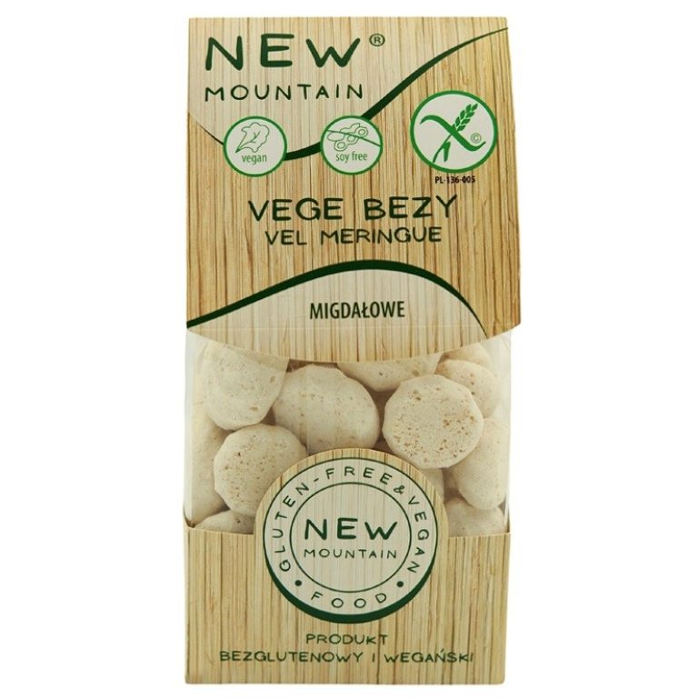 BEZY WEGAŃSKIE MIGDAŁOWE BEZGLUTENOWE 70 g - NEW MOUNTAIN