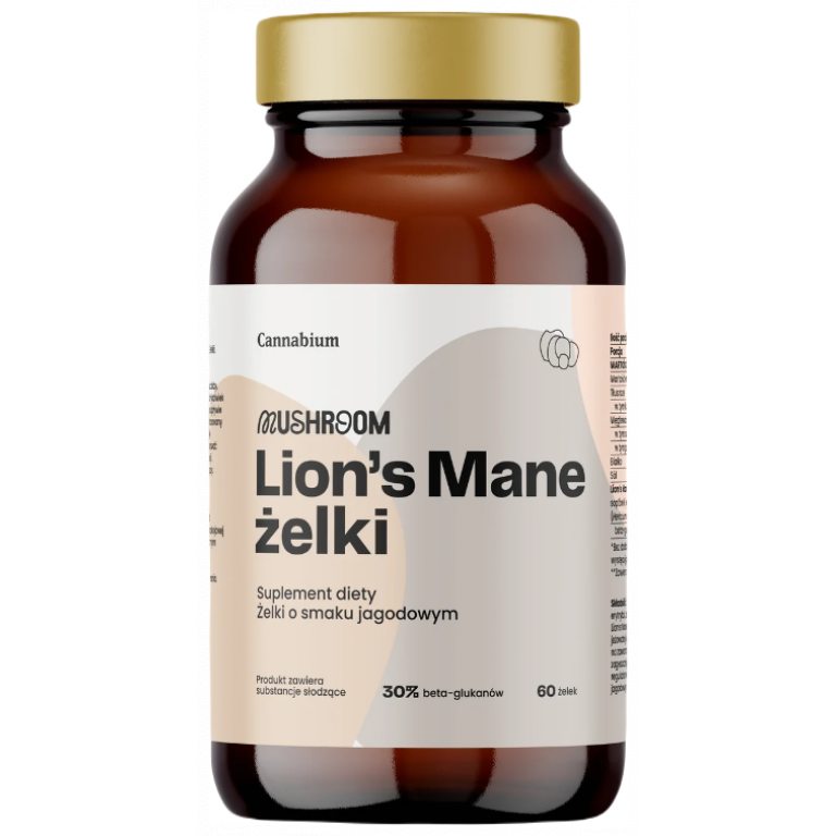 ŻELKI LION'S MANE O SMAKU JAGODOWYM 170 g - CANNABIUM