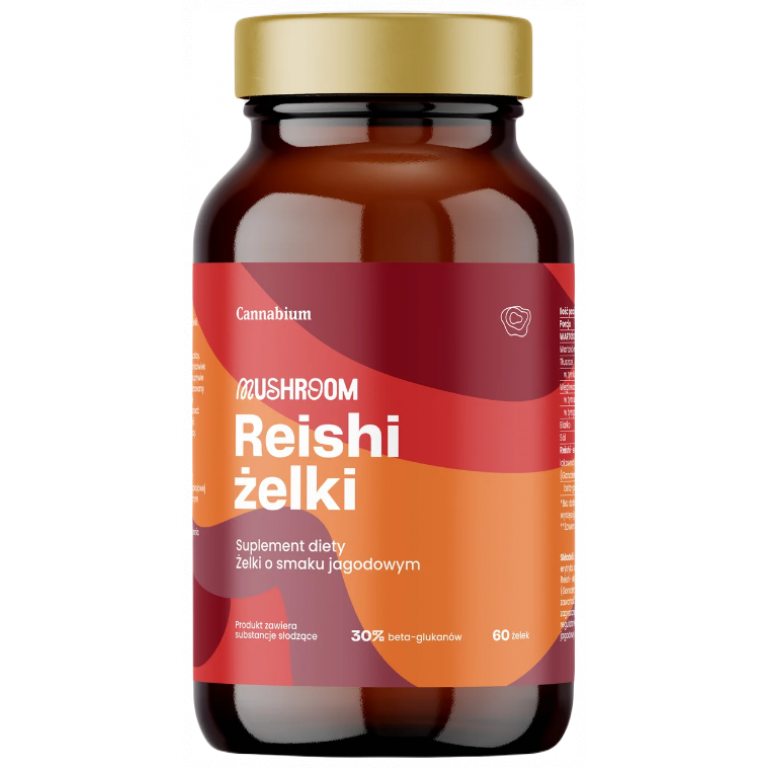 ŻELKI REISHI O SMAKU JAGODOWYM 170 g - CANNABIUM