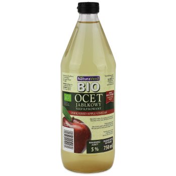 OCET JABŁKOWY 5 % NIEFILTROWANY BIO 750 ml - NATURAVENA