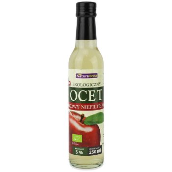 OCET JABŁKOWY 5 % NIEFILTROWANY  BIO 250 ml - NATURAVENA