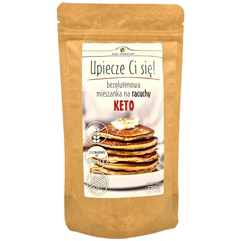 MIESZANKA DO WYPIEKU RACUCHÓW BEZGLUTENOWA KETO 170 g - PIĘĆ PRZEMIAN