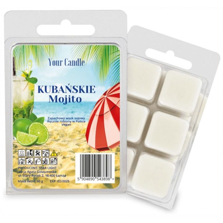 WOSK ZAPACHOWY SOJOWY KUBAŃSKIE MOJITO (6 x 10 g) 60 g - YOUR CANDLE