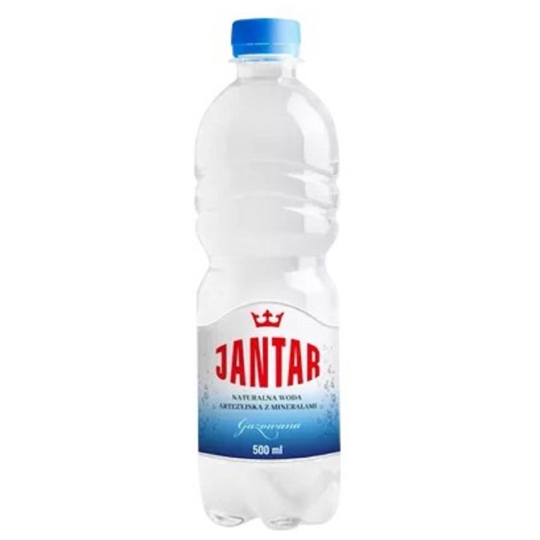 WODA ŹRÓDLANA ŚREDNIOZMINERALIZOWANA GAZOWANA 500 ml - JANTAR