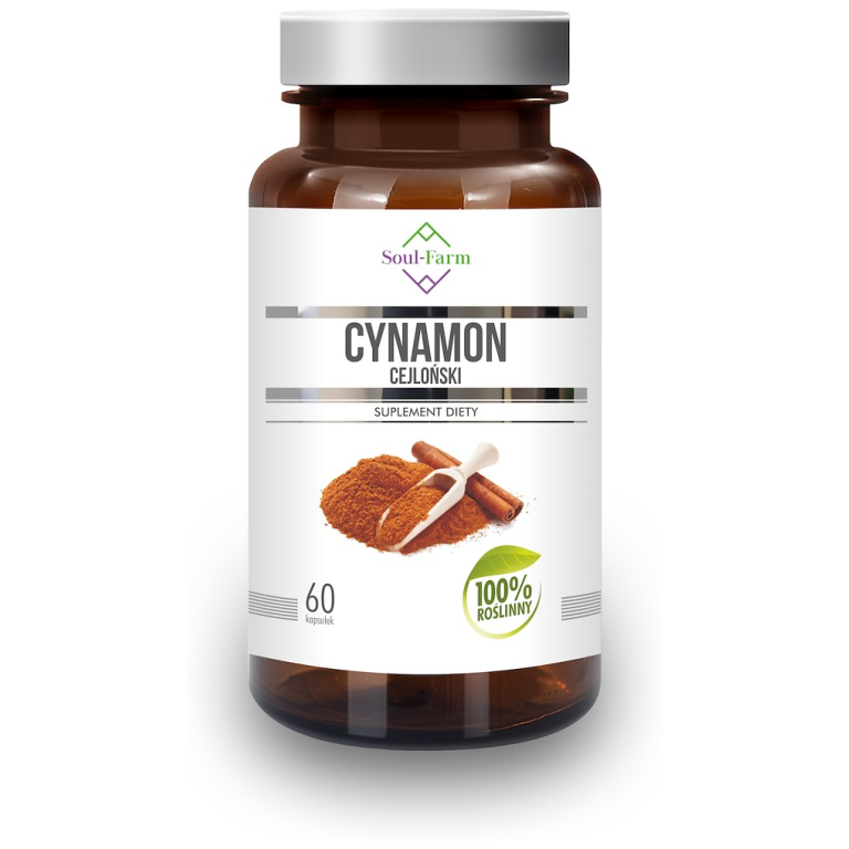 CYNAMON CEJLOŃSKI EKSTRAKT (400 mg) 60 KAPSUŁEK - SOUL FARM