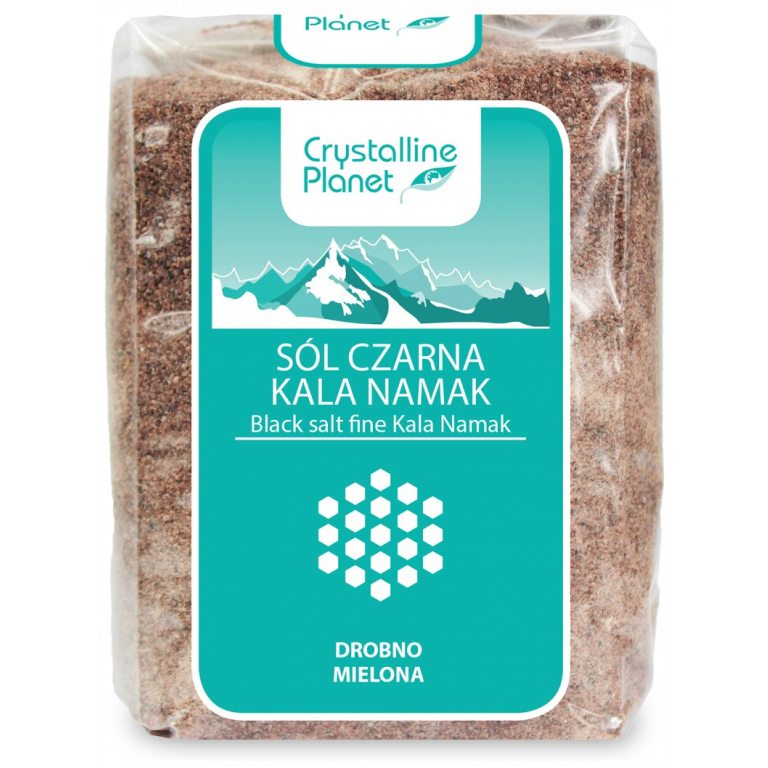 SÓL CZARNA KALA NAMAK DROBNO MIELONA 600 g - CRYSTALLINE PLANET