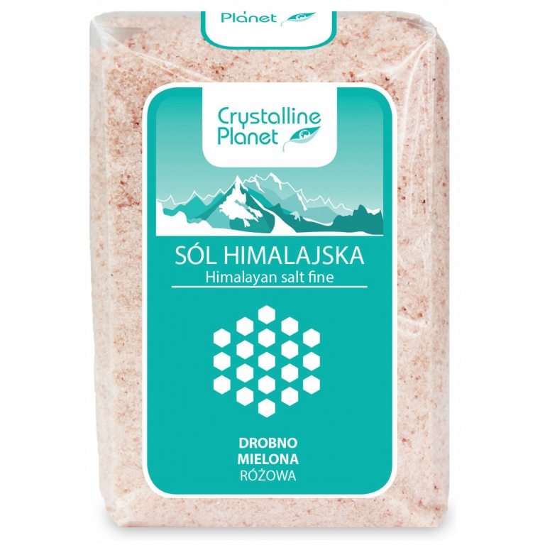 SÓL HIMALAJSKA RÓŻOWA DROBNO MIELONA 600 g - CRYSTALLINE PLANET