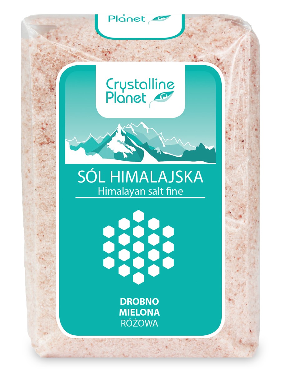 SÓL HIMALAJSKA RÓŻOWA DROBNO MIELONA 600 g - CRYSTALLINE PLANET