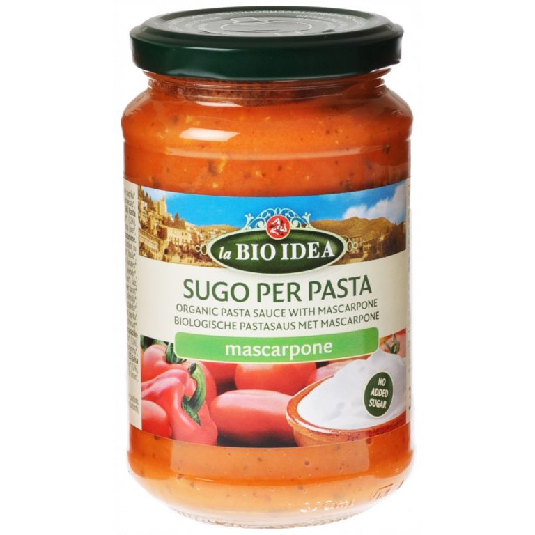 SOS POMIDOROWY Z MASCARPONE BEZ DODATKU CUKRÓW BIO 340 g - LA BIO IDEA