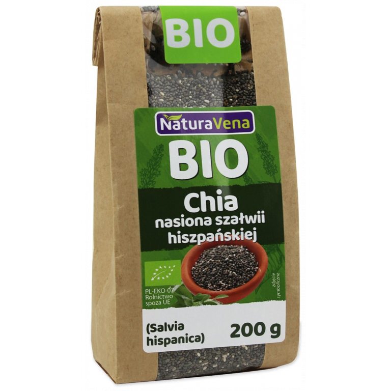 CHIA - NASIONA SZAŁWII HISZPAŃSKIEJ BIO 200 g - NATURAVENA