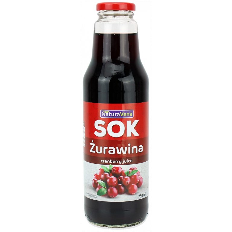 SOK Z ŻURAWINY 100 % 750 ml - NATURAVENA