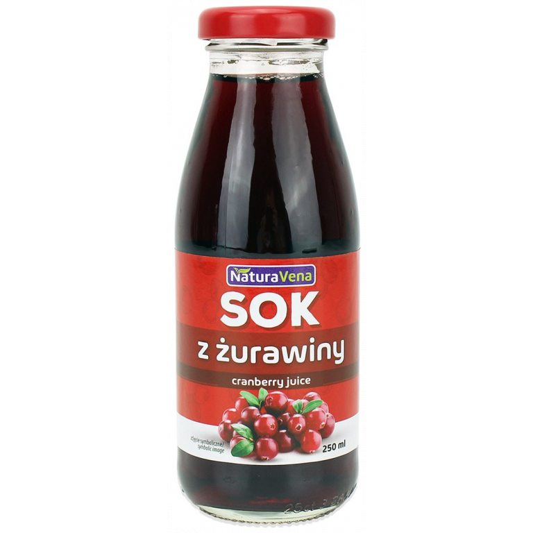 SOK Z ŻURAWINY 100 % 250 ml - NATURAVENA