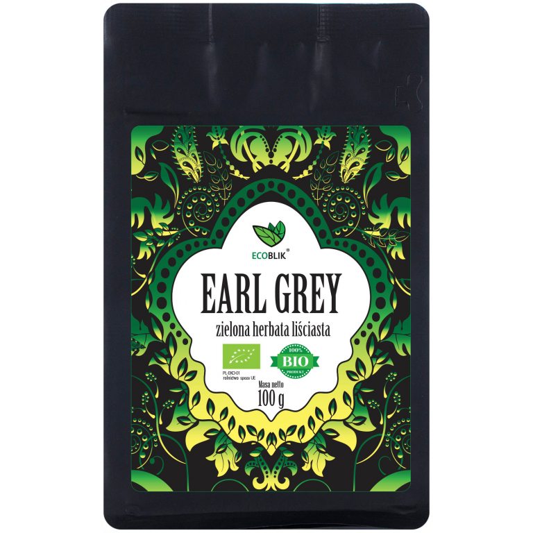 HERBATA ZIELONA EARL GREY BIO 100 g - ECOBLIK