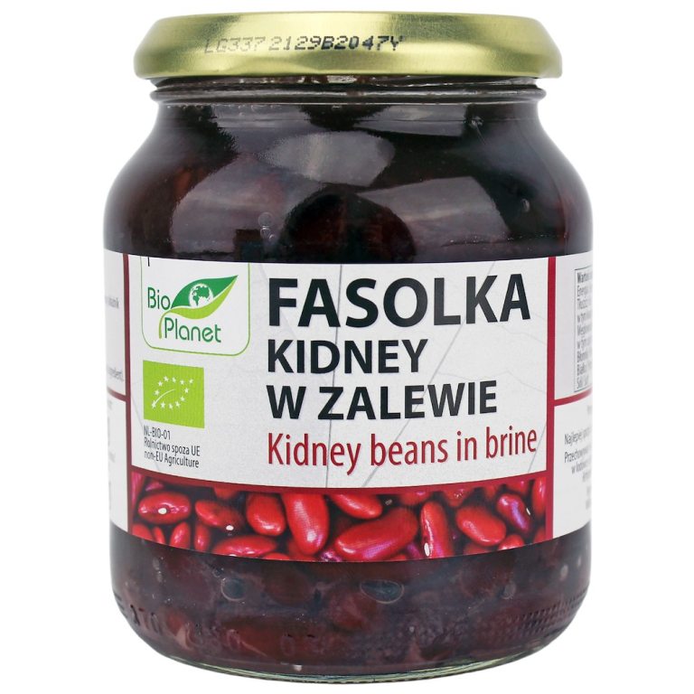 FASOLKA CZERWONA KIDNEY W ZALEWIE BIO 360 g (240 g) (SŁOIK) - BIO PLANET