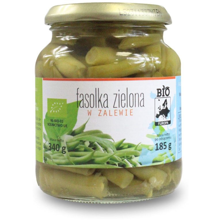 FASOLKA ZIELONA W ZALEWIE BIO 340 g (185 g) (SŁOIK) - BIO PLANET