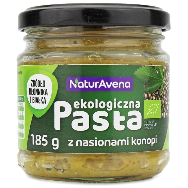PASTA Z CIECIERZYCY I SZPINAKU Z NASIONAMI KONOPI BIO 185 g - NATURAVENA