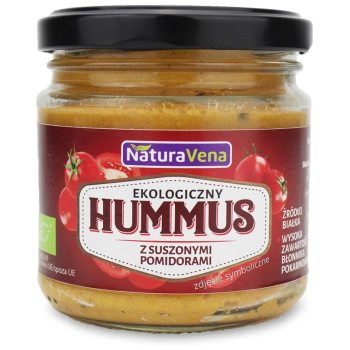 HUMMUS Z SUSZONYMI POMIDORAMI BIO 185 g - NATURAVENA