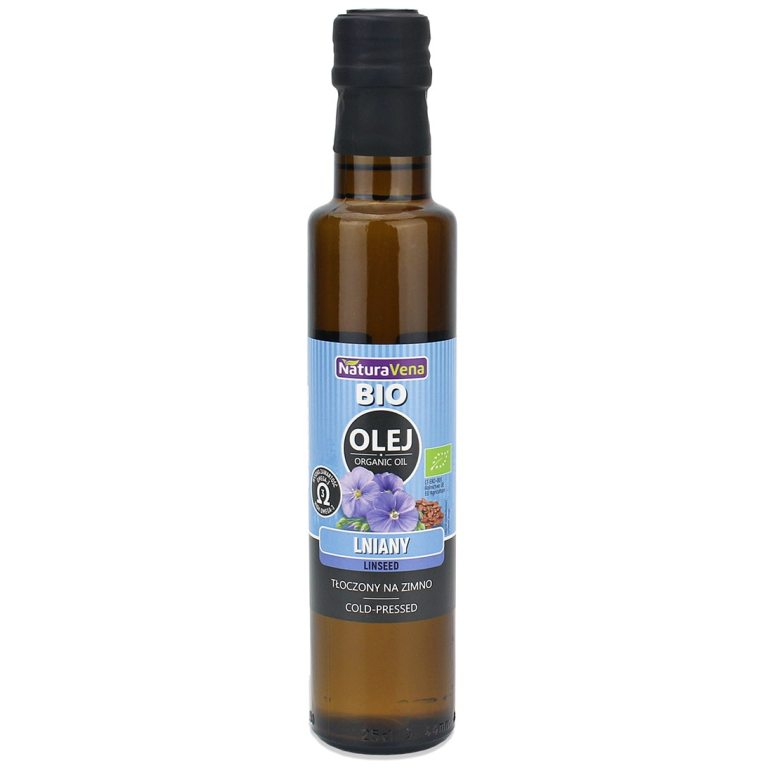 OLEJ LNIANY TŁOCZONY NA ZIMNO BIO 250 ml - NATURAVENA