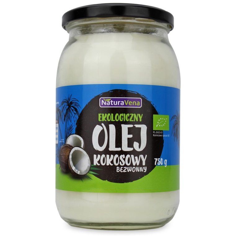 OLEJ KOKOSOWY BEZWONNY BIO 830 ml - NATURAVENA