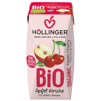 NEKTAR JABŁKOWO - WIŚNIOWY BEZ DODATKU CUKRÓW BIO 200 ml - HOLLINGER