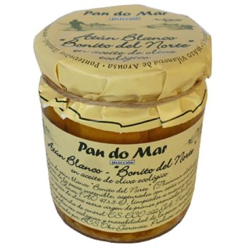 TUŃCZYK BIAŁY W BIO OLIWIE Z OLIWEK EXTRA VIRGIN 220 g (154 g) (SŁOIK) - PAN DO MAR