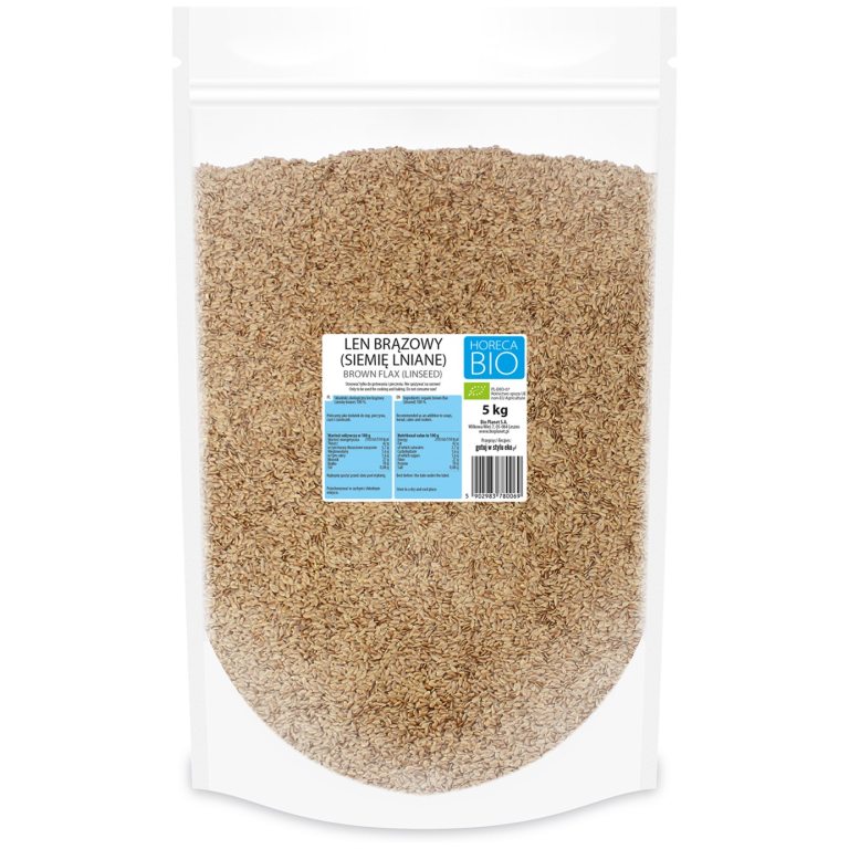LEN BRĄZOWY (SIEMIĘ LNIANE) BIO 5 kg - HORECA (BIO PLANET)