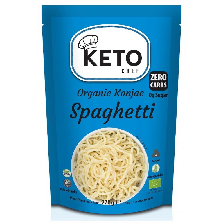 MAKARON (KONJAC) SPAGHETTI BEZGLUTENOWY BIO 270 g (200 g) - KETO CHEF (BETTER THAN FOODS)