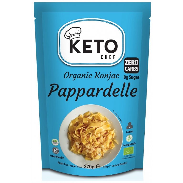 MAKARON (KONJAC) PAPPARDELLE BEZGLUTENOWY BIO 270 g (200 g) - KETO CHEF (BETTER THAN FOODS)