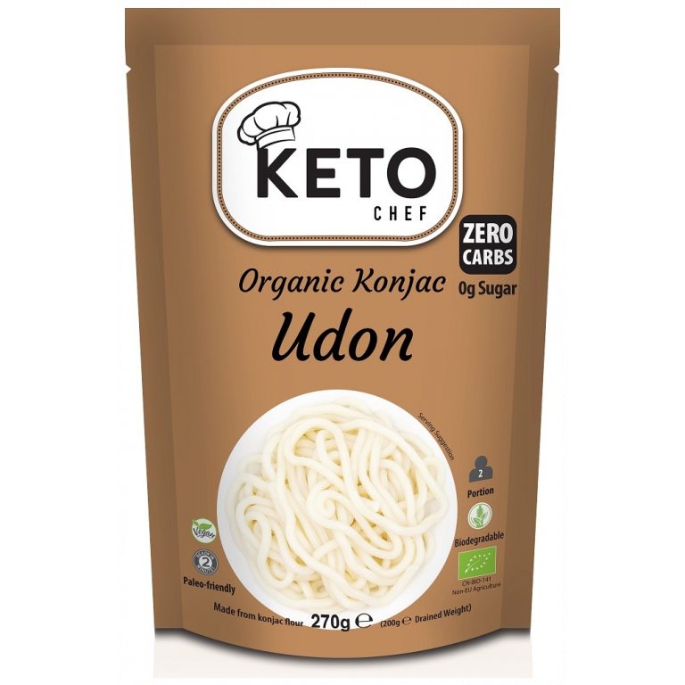 MAKARON (KONJAC) UDON BEZGLUTENOWY BIO 270 g (200 g) - KETO CHEF (BETTER THAN FOODS)