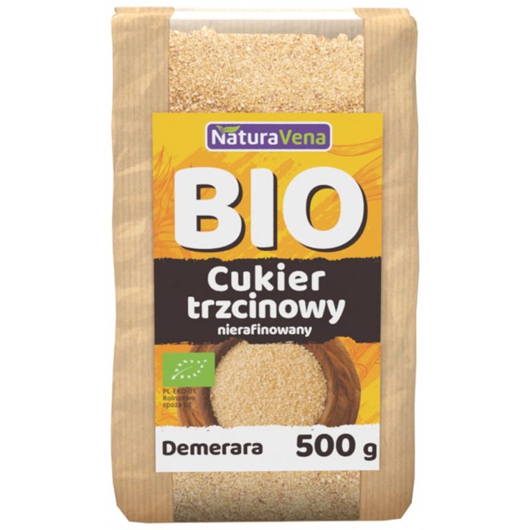 CUKIER TRZCINOWY DEMERARA BIO 500 g - NATURAVENA