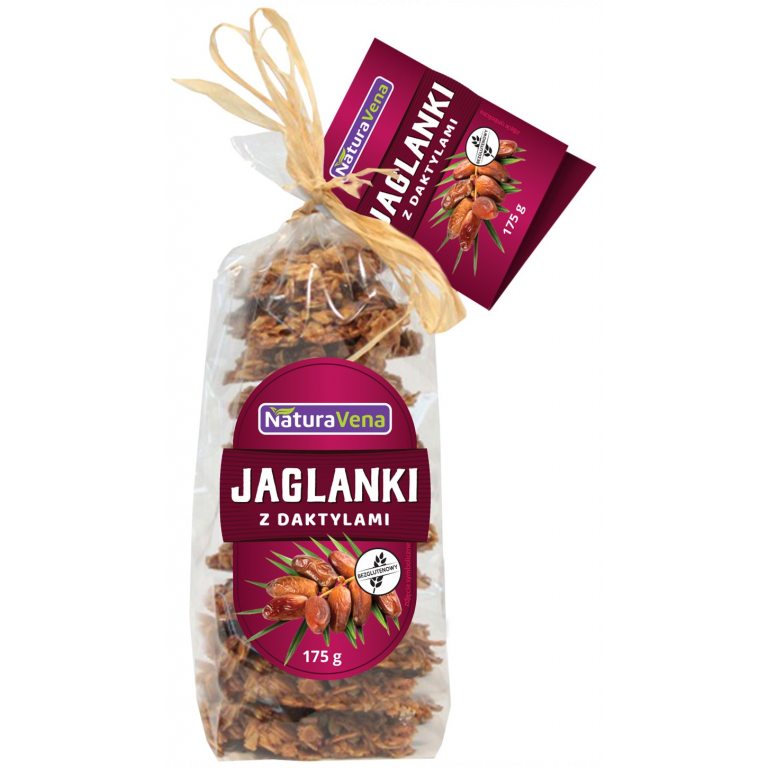 CIASTKA JAGLANKI Z DAKTYLAMI BEZGLUTENOWE 175 g - NATURAVENA