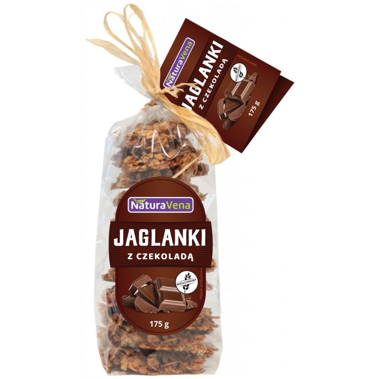 CIASTKA JAGLANKI Z CZEKOLADĄ BEZGLUTENOWE 175 g - NATURAVENA