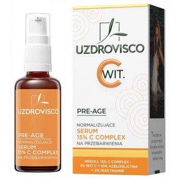 SERUM DO TWARZY NORMALIZUJĄCE NA PRZEBARWIENIA 15 % C COMPLEX 30 ml - UZDROVISCO (PRE-AGE)