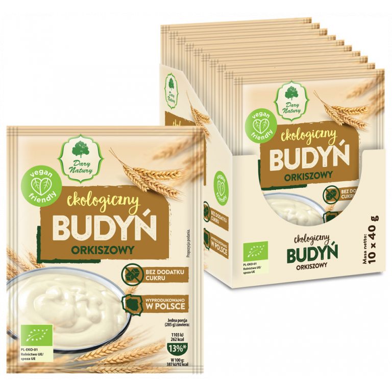 BUDYŃ ORKISZOWY BEZ DODATKU CUKRU BIO 40 g - DARY NATURY