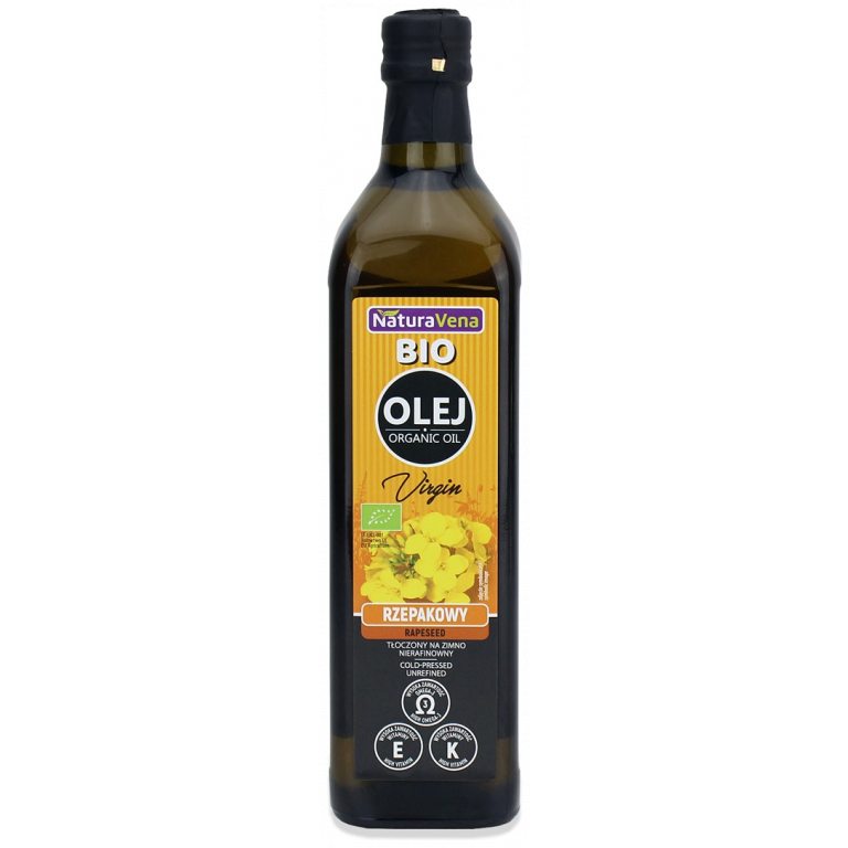 OLEJ RZEPAKOWY TŁOCZONY NA ZIMNO BIO 750 ml - NATURAVENA