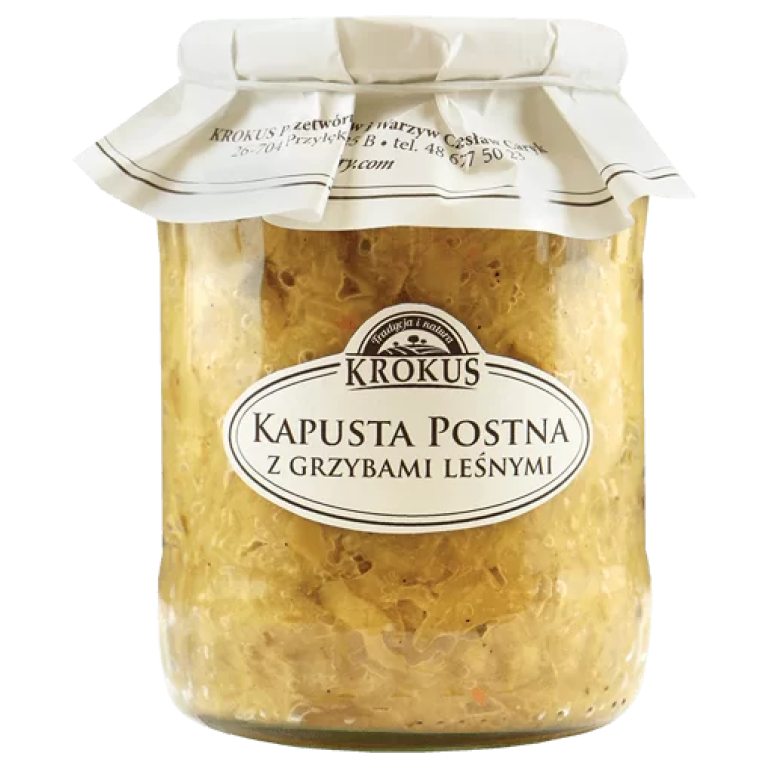 KAPUSTA KISZONA POSTNA Z GRZYBAMI LEŚNYMI 670 g - KROKUS