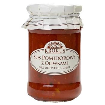 SOS POMIDOROWY Z OLIWKAMI BEZ DODATKU CUKRÓW 340 g - KROKUS