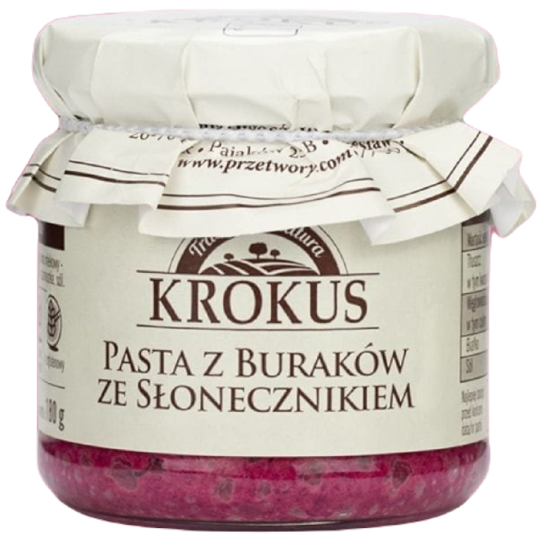 PASTA Z BURAKÓW ZE SŁONECZNIKIEM BEZGLUTENOWA 180 g - KROKUS