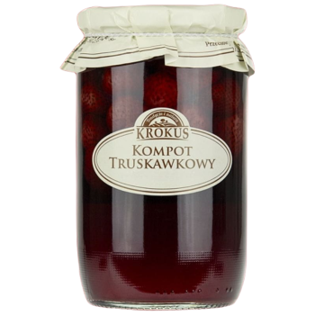 KOMPOT TRUSKAWKOWY 640 g (260 g) - KROKUS