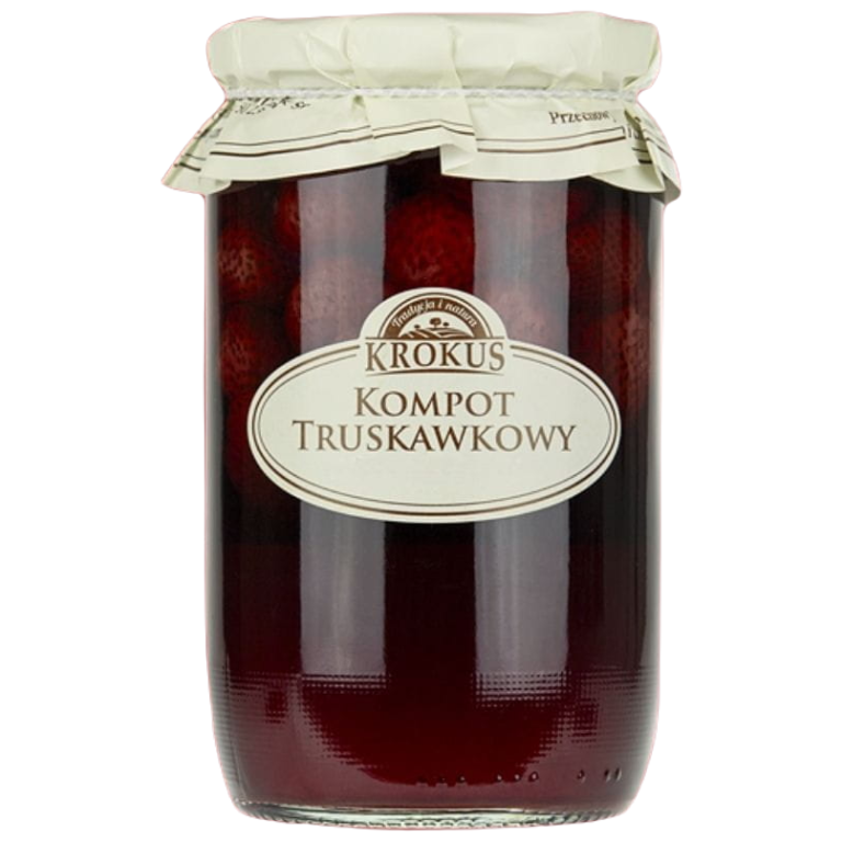 KOMPOT TRUSKAWKOWY 640 g (260 g) - KROKUS