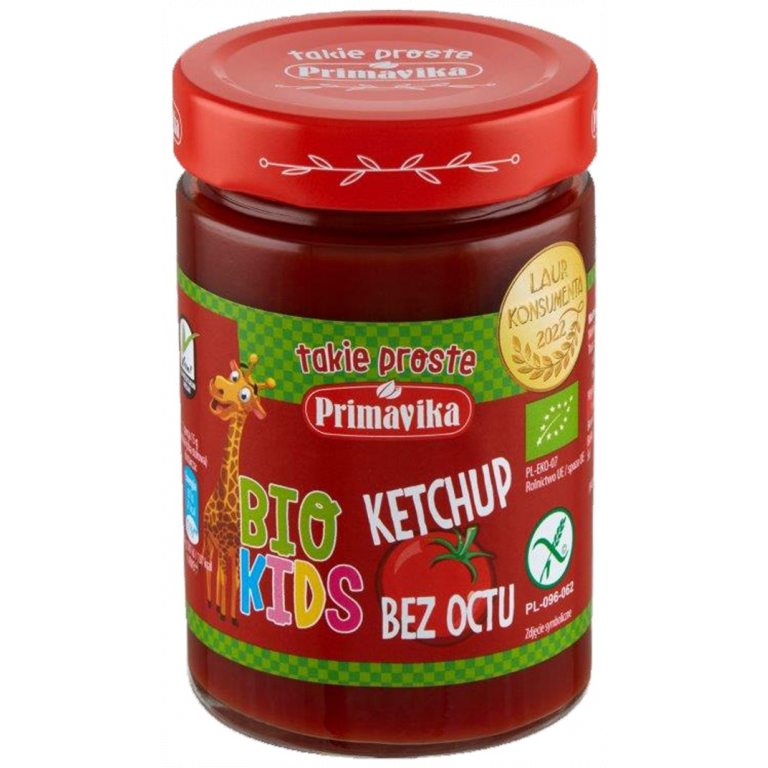 KETCHUP BEZ OCTU DLA DZIECI BEZGLUTENOWY BIO 315 g - PRIMAVIKA (PRIMAECO) (BIO KIDS)