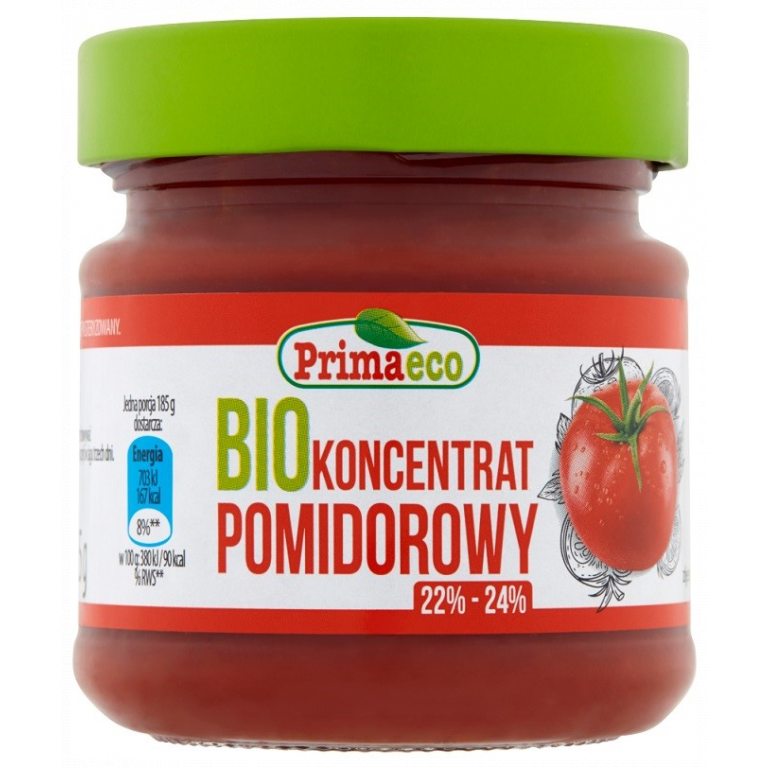 KONCENTRAT POMIDOROWY 22 % - 24 % BIO 185 g - PRIMAVIKA (PRIMAECO)