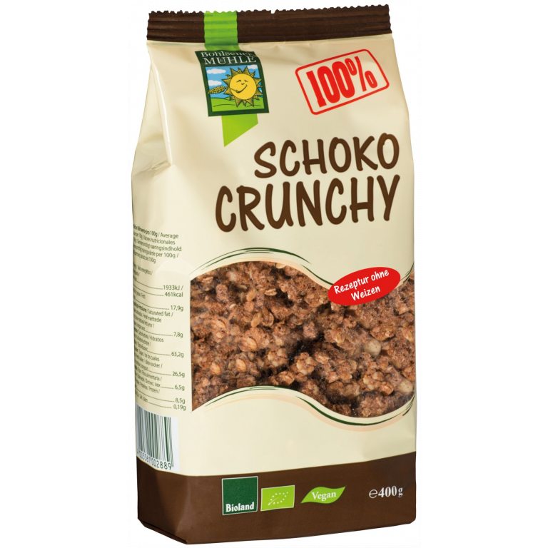 CRUNCHY CZEKOLADOWE BIO 400 g - BOHLSENER MUEHLE